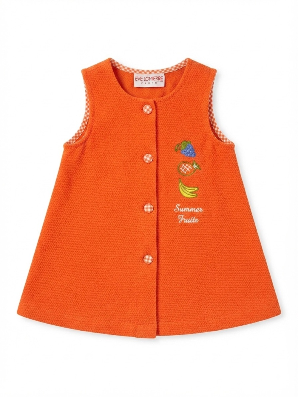 Vintage Genevieve Lapierre Orange Kids Sleeveless Dress - Summer Fruite